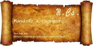 Mandzák Csongor névjegykártya